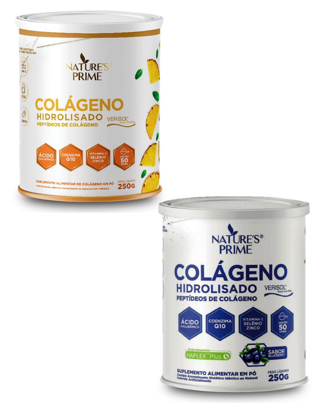 Opções Abacaxi e Blueberry